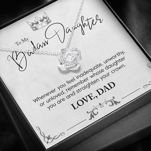 Gift for Daughter "Badass Daughter" Necklace