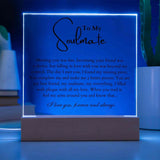 Gift for Soulmate "Beyond My Control" Acrylic LED Lamp