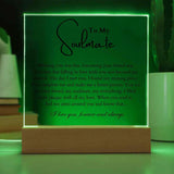 Gift for Soulmate "Beyond My Control" Acrylic LED Lamp