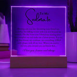 Gift for Soulmate "Beyond My Control" Acrylic LED Lamp