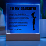 Gift for Daughter "Straighten Your Crown" Acrylic LED Lamp