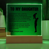 Gift for Daughter "Straighten Your Crown" Acrylic LED Lamp