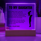 Gift for Daughter "Straighten Your Crown" Acrylic LED Lamp